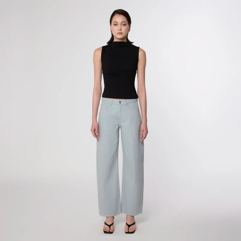 DAWN ASH Barrel Leg Minimal Stretch - Classic - PIW - Non Stretch - Recycled Blue - Womenswear - Recycled Blue / 29 / 30 – Produktbild 1 von 3