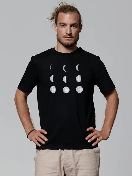 watapparel watapparel T-Shirt Unisex Moonphases, Black, – Produktbild 2 von 3