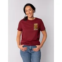 watapparel watapparel T-Shirt Frauen Tarot Nachos, Burgundy, – Produktbild 1 von 1