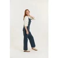 Flax and Loom Flax and Loom Tencel-Baumwoll Latzhose Mary Lou, Navy (blau), – Produktbild 1 von 1