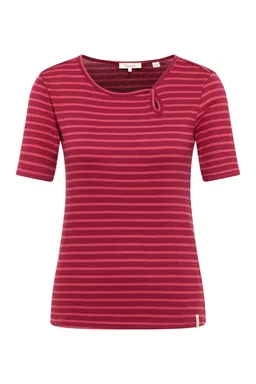 Tranquillo Jerseyshirt Lillyy aus Tencel™ - stripes red / XS – Produktbild 1 von 1