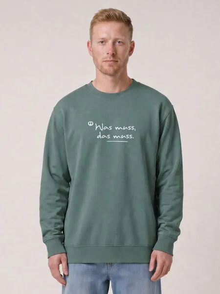 watapparel watapparel Sweatshirt Unisex Was muss das muss, Green bay, – Produktbild 2 von 2