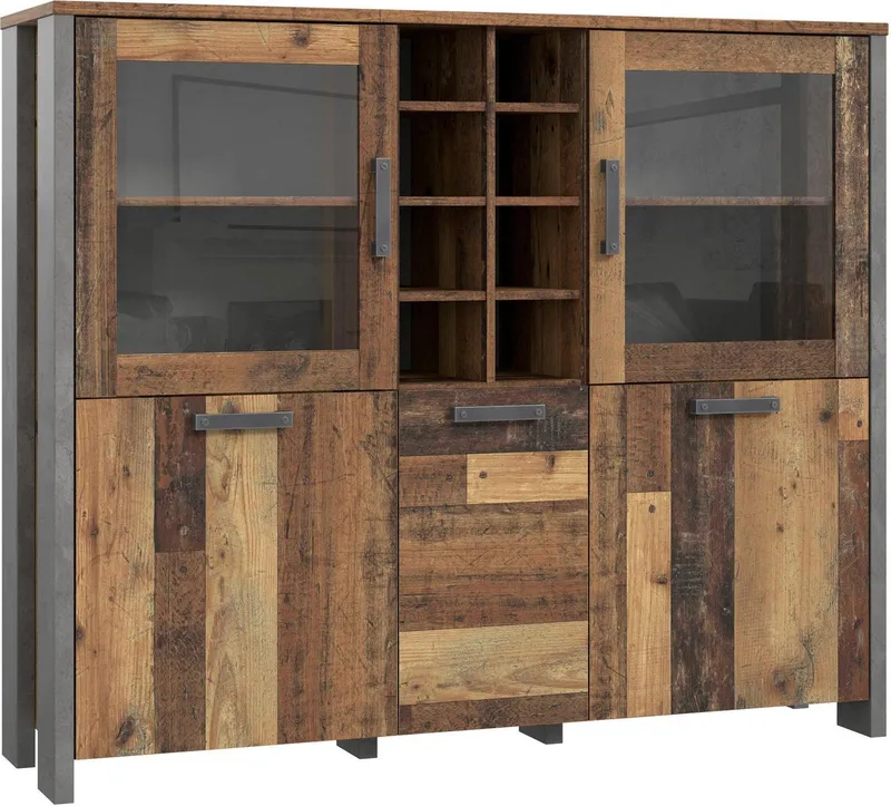 FORTE Highboard Clif, Breite 151 cm, Beige, – Produktbild 4 von 4