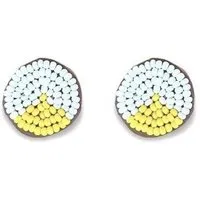 Swahili Coast Swahili Coast Ohrstecker - CIRCLE WEDGE DOTS - Perlenohrstecker, Gelb, – Produktbild 1 von 1