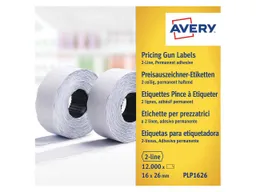Avery Zweckform Karton mit 10 Rollen à 1200 Auszeichnungsetiketten 26 x 16 mm weiss – Produktbild 1 von 1