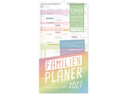 Häfft Häfft Wandkalender, Familienplaner 2027, 5-spaltig, 12 Monate – Produktbild 1 von 1