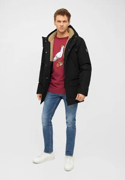 derbe derbe Winterjacke „Festholm“, Black/caramel, – Produktbild 3 von 4