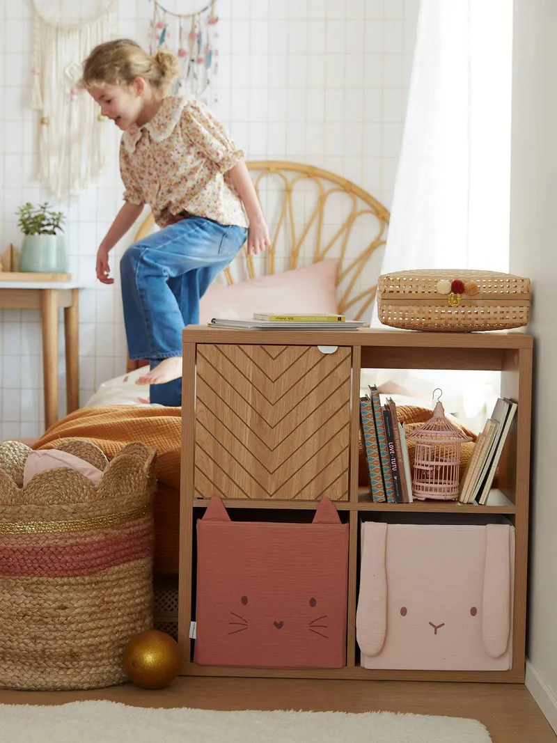 Vertbaudet Tür für Kinderzimmer Regal CHEVRONS, Braun, – Produktbild 1 von 4