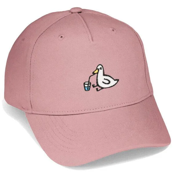 LIGARTI Bestickte Cap – Piet die Ente – LIGARTI Tiermanufaktur, Altrosa, – Produktbild 1 von 4