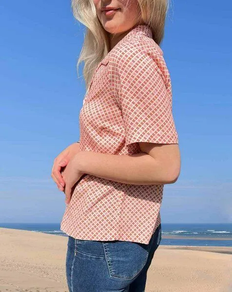 Aatise Aatise Oversize-Bluse mit kubanischem Zavi 100% EcoVero, Rosa, – Produktbild 2 von 3