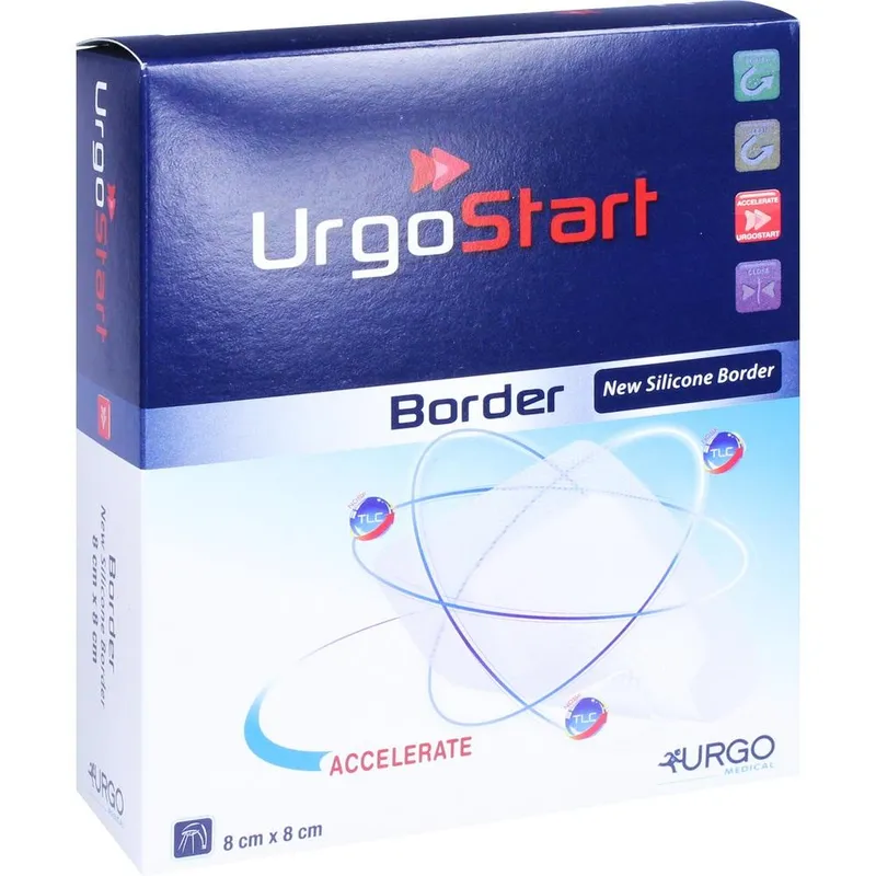 Urgo URGOSTART Border 8x8 cm Schaumstoffwundverband 10 St Verband – Produktbild 1 von 1