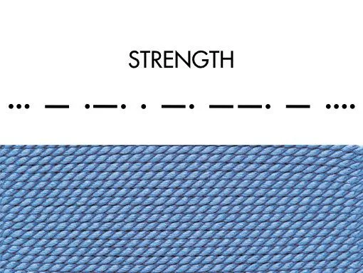 renna deluxe renna deluxe Morse-Code Armband aus Sterling Silber, Blau, – Produktbild 5 von 8
