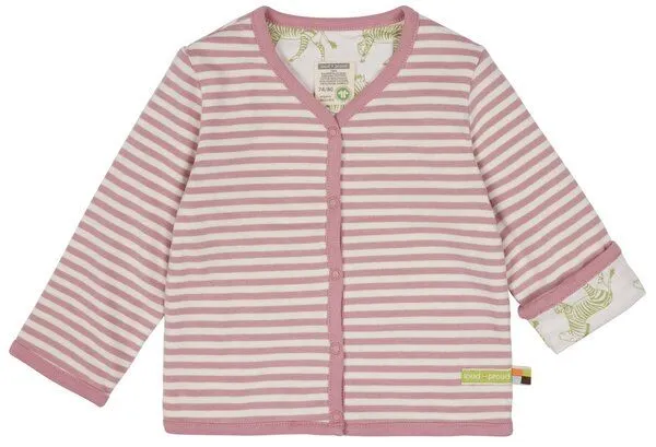 loud + proud loud + proud Babys & Kinder Wendejacke, GOTS-zertifiziert, Aster(rosa), – Produktbild 2 von 2