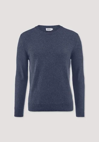 hessnatur hessnatur Strick Pullover Regular aus Bio-Merinowolle mit Bio-Baumwolle, Mitternachtsblau, – Produktbild 5 von 5