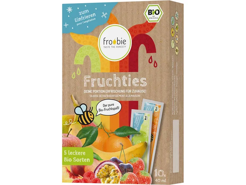 froobie froobie Bio-Wassereis "Fruchties", 10 x 40 ml – Produktbild 1 von 1