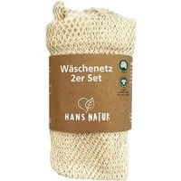 HANS NATUR Wäschenetz aus Bio-Baumwolle 2er-Set natur Maße 32 x 45 cm und 27 x 35 cm, Natur, – Produktbild 1 von 1