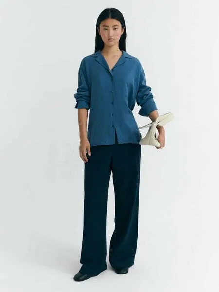 thinking mu thinking mu Damen Bluse - Sira Blouse - aus Lyocell, Sea (blau), – Produktbild 2 von 4