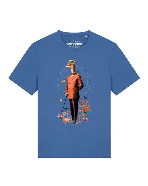 watapparel watapparel T-Shirt Unisex Fancy Llama, Mindful blue, – Produktbild 1 von 2