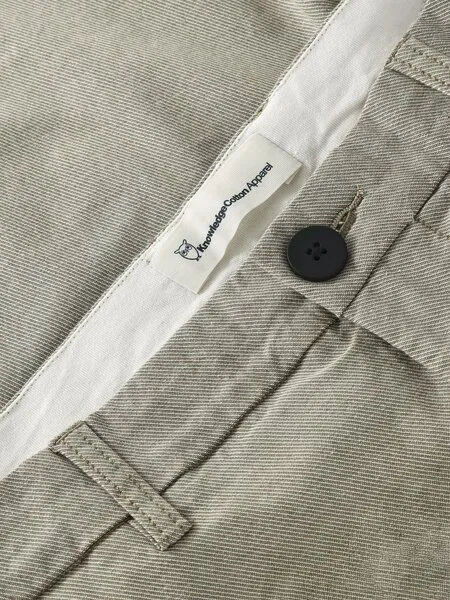 KnowledgeCotton Apparel KnowledgeCotton Apparel Shorts Chuck Regular Twill, Burned olive, – Produktbild 3 von 3