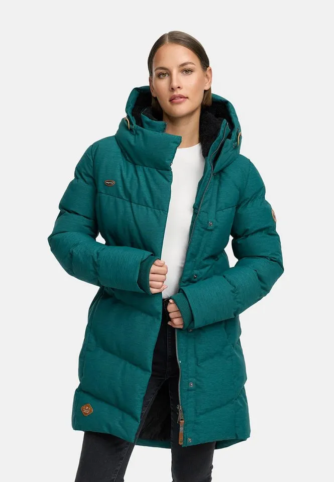ragwear ragwear Wintermantel Pavla stylischer Winterparka mit Teddyfutter und Kapuze, Grün, – Produktbild 4 von 4