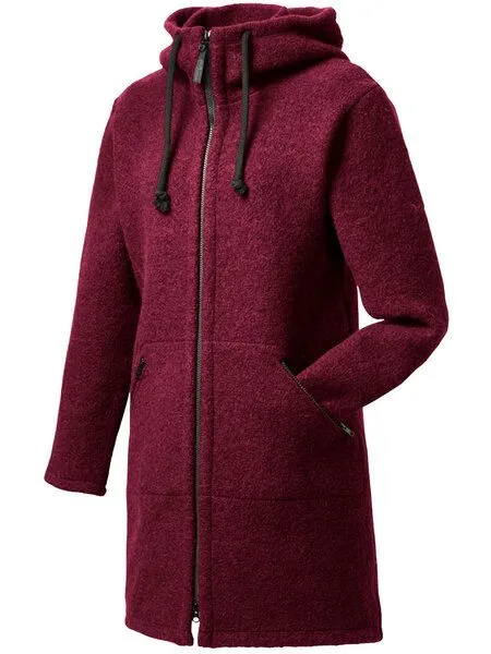 Mufflon Mufflon Damen Walk-Mantel Carla Schurwolle W300, Berry, – Produktbild 1 von 1