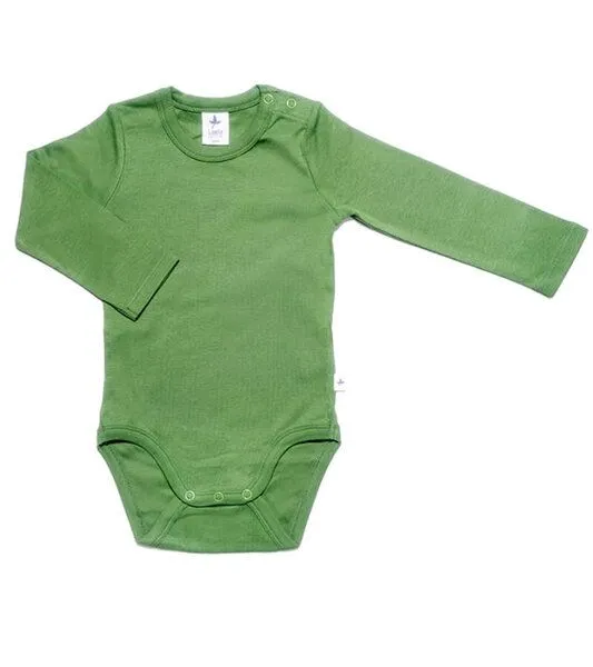 Leela Cotton 1er bis 6er Pack Baby Langarm Body Bio-Baumwolle Rippjersey Leela Cotton, Waldgrün, – Produktbild 1 von 2