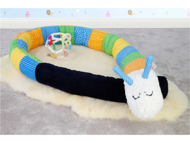 tinéba tinéba Puckschnecke Patchwork Länge 200 cm, Blau, mehrfarbig, – Produktbild 2 von 2