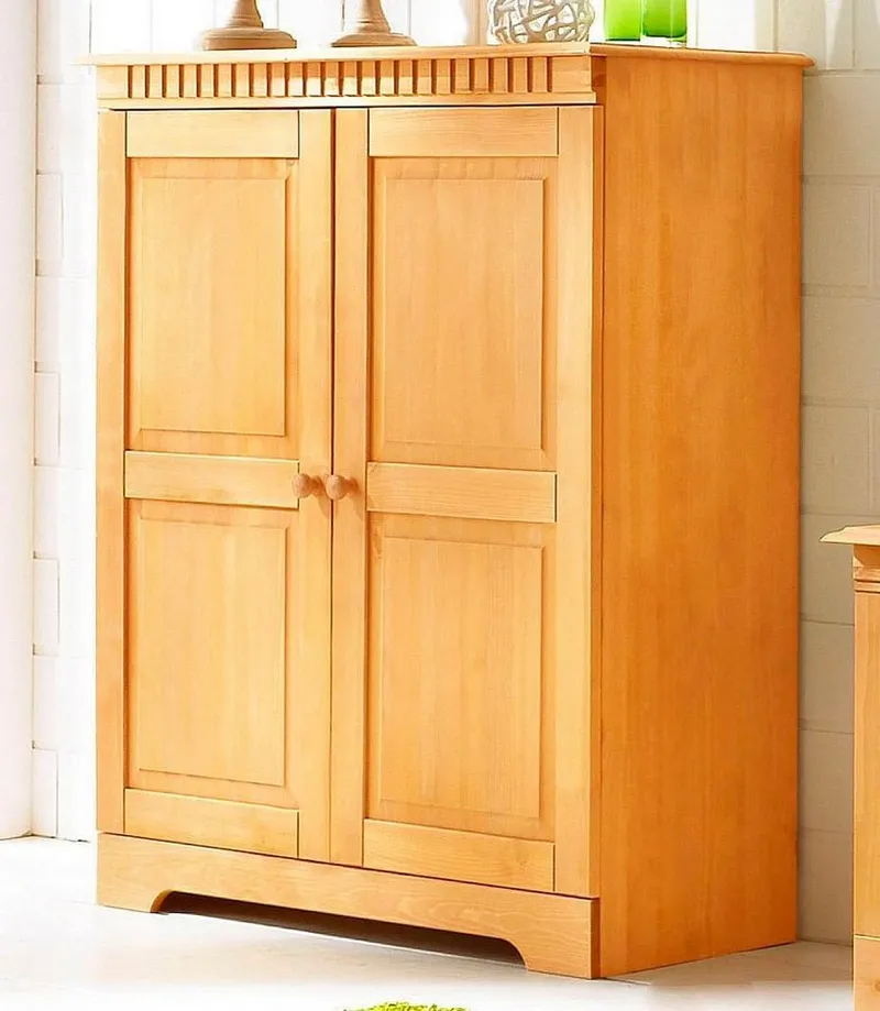 OTTO home Kommode Cubrix, aus schönem massivem Kiefernholz, Höhe 100 cm, Beige, – Produktbild 2 von 5