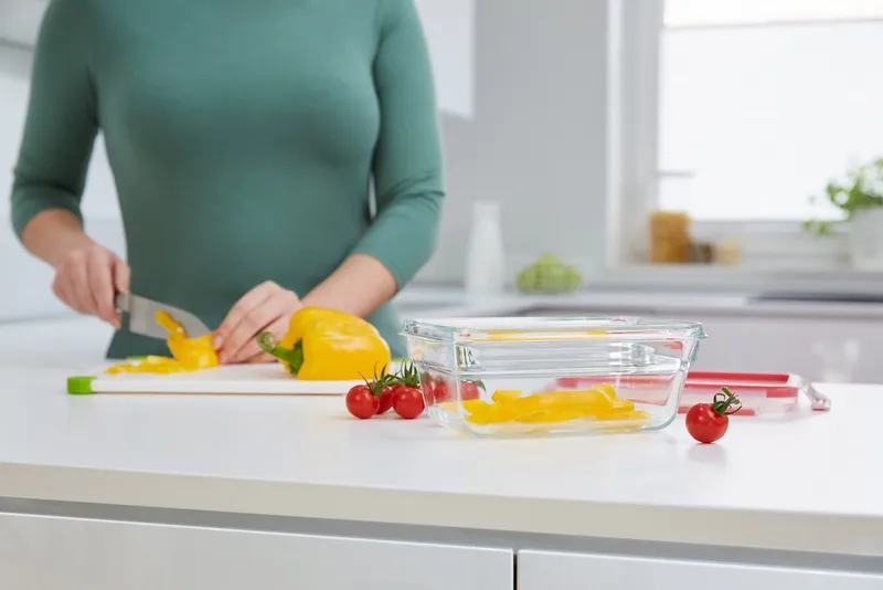 EMSA EMSA Frischhaltedose "Clip & Close" aus Glas, rechteckig, 0,85 l – Produktbild 4 von 6