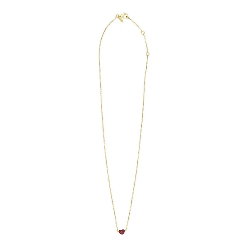 Design Letters Little Big Love Halskette Burgundy - vergoldet – Produktbild 1 von 1