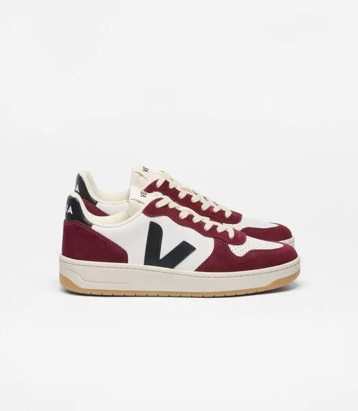 Veja Veja Damen-Sneaker V-10 Prime Leather White Black Amarante – Produktbild 4 von 4
