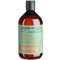 Benecos benecosBIO - Duschgel 2in1 BIOMinze Haut&Haar FÜR EIN FRISCHES MINZEINANDER – Produktbild 1 von 1