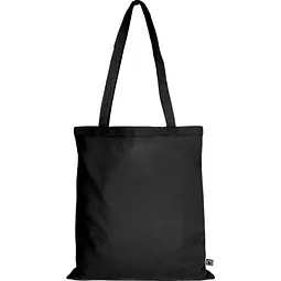 TEXXILLA Fairtrade Baumwolltasche mit langen Henkeln, schwarz, Schwarz, – Produktbild 1 von 1