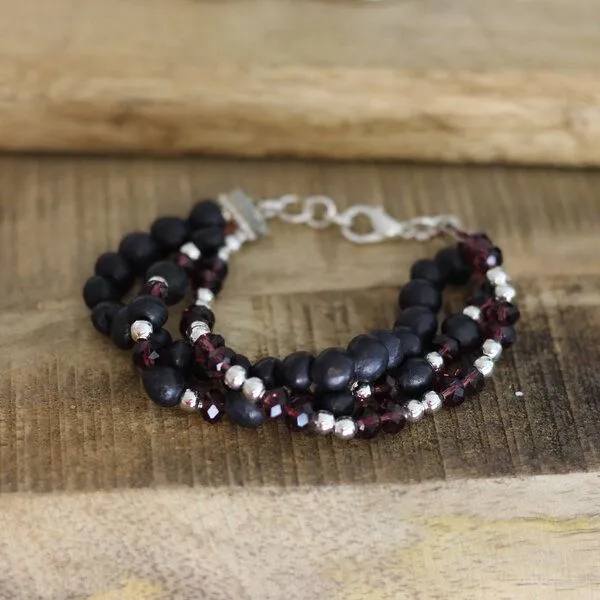 Mitienda Shop Mitienda Shop Perlenarmband Oaxaca, Lila, – Produktbild 3 von 3