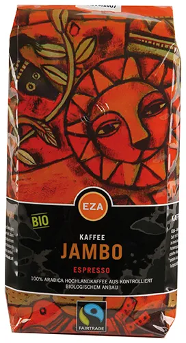 Eza EZA Fairtrade Jambo Bio-Espresso, Ganze Bohne – Produktbild 1 von 1