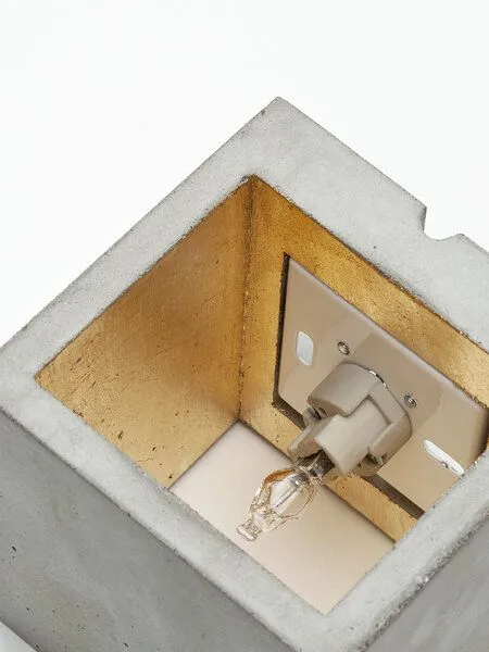 GANTlights Wandlampe Beton Lampe GANTlights B9, Gold, – Produktbild 4 von 4
