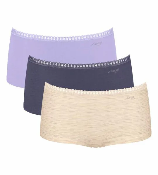 Sloggi Sloggi 3er Pack Shorts GO Crush Bio-Baumwolle, Lilac - light combination, – Produktbild 1 von 4
