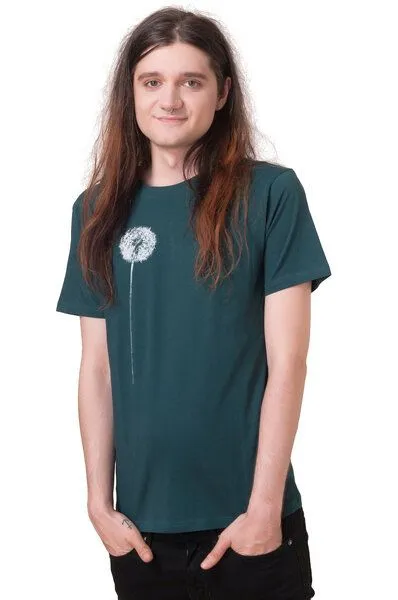 Hirschkind Hirschkind Bio- & Fair-Trade-Männershirt "Pusteblume" tannengrün – Produktbild 1 von 1
