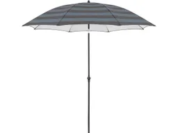 Doppler doppler Sonnenschirm "myZone" Ø 200 cm, Blockstreifen anthrazit – Produktbild 1 von 1