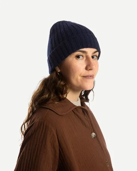 MATONA Matona Mütze | Beanie | aus Wolle und Baumwolle | GOTS-zertifiziert, Navy, – Produktbild 1 von 4