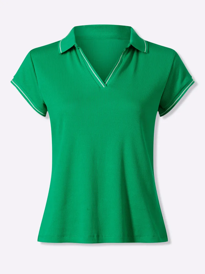 heine Poloshirt grasgrün, Grasgrün, – Produktbild 1 von 2