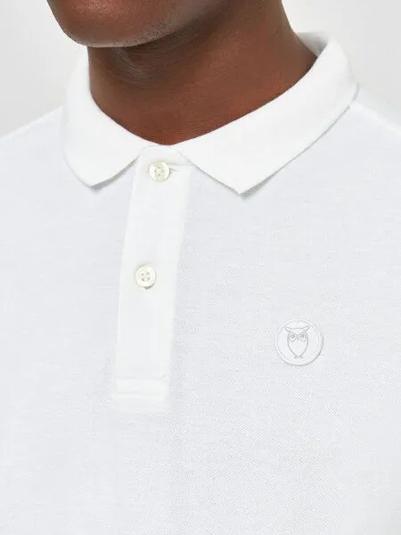 KnowledgeCotton Apparel KnowledgeCotton Apparel Poloshirt - ROWAN - aus Bio-Baumwolle, Weiß (bright white), – Produktbild 4 von 4