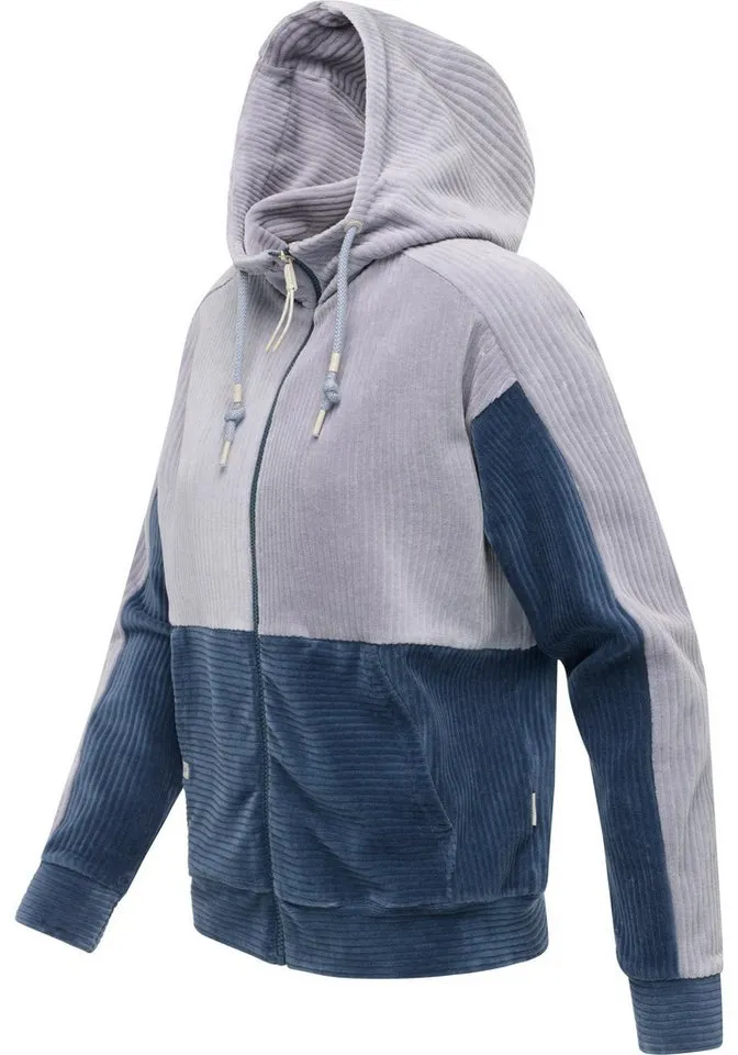ragwear ragwear Sweatjacke Colbien Cordy Gemütliche Damen Cordjacke aus kuschelig angerautem Kord, Blau, – Produktbild 3 von 3