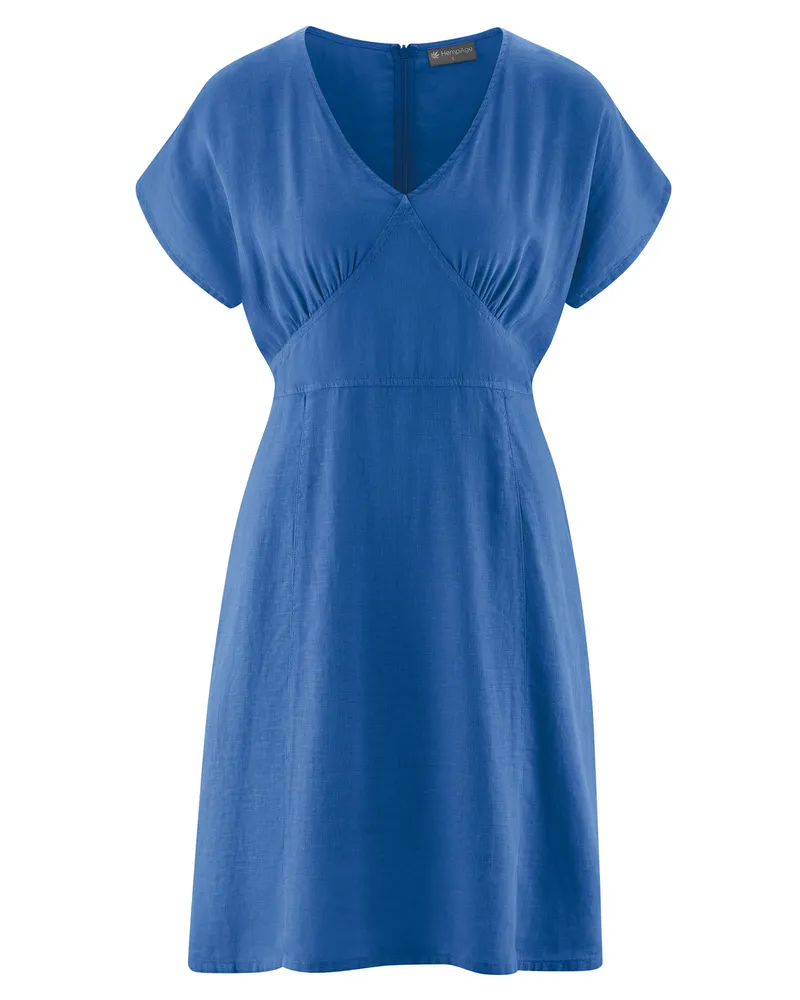 HempAge Hempage Damen vegan Elegantes Sommerkleid In Königsblau, Blau, – Produktbild 1 von 2