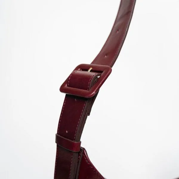 ann kurz ann kurz Versatile Hobo – Hobo-Tasche aus Leder, Shiny nappa burgundy, – Produktbild 4 von 4