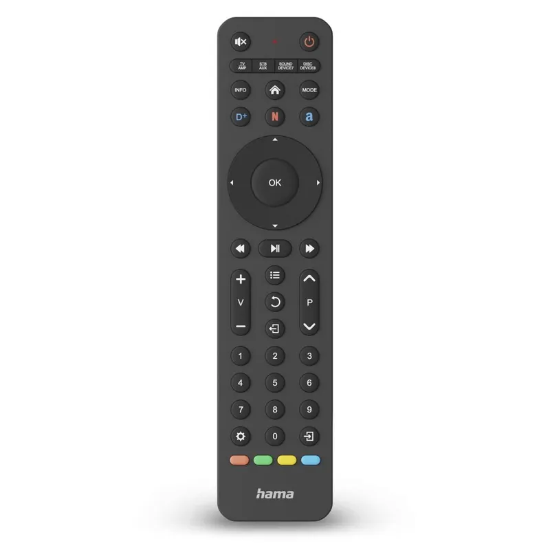 Hama Hama Universal-Fernbedienung TV, Infrarot, für 8 Geräte, lernfähig, App-Tasten – Produktbild 4 von 4