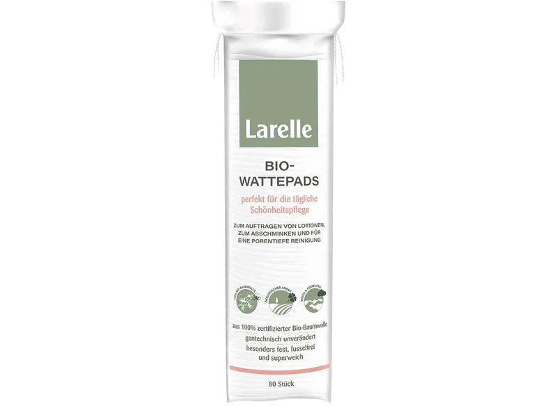 Larelle Larelle Bio-Wattepads aus 100 % zertifizierter Bio-Baumwolle, 80 Stk. – Produktbild 1 von 1