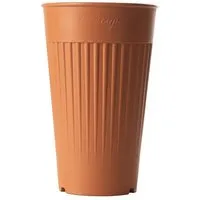 reMAIN reMAIN MAINcup - 4 St. nachhaltige Mehrweg-Trinkbecher 400 ml aus recyceltem Kunststoff – Bruchfest, Spülmaschinenfest & Stapelbar – Perfekt für Cocktails, Kinder, Gastro & Outdoor, Ockerbraun, – Produktbild 2 von 4