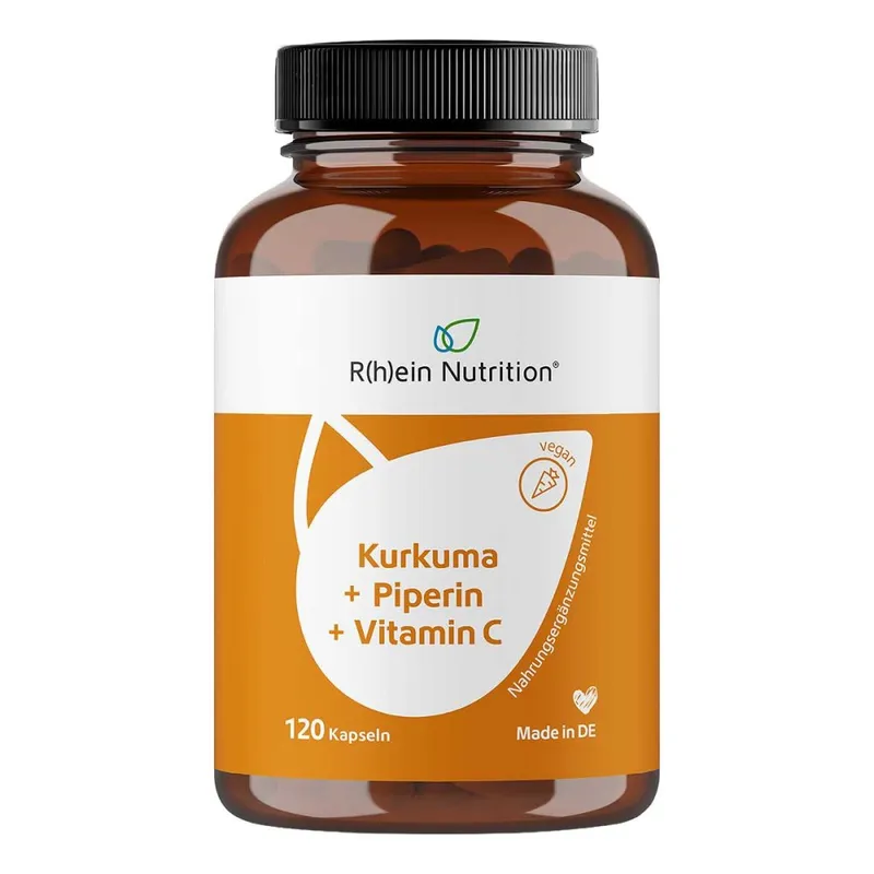 R(h)ein Nutrition R(h)ein Nutrition Kurkuma + Piperin + Vitamin C Kapseln vegan – Produktbild 1 von 1