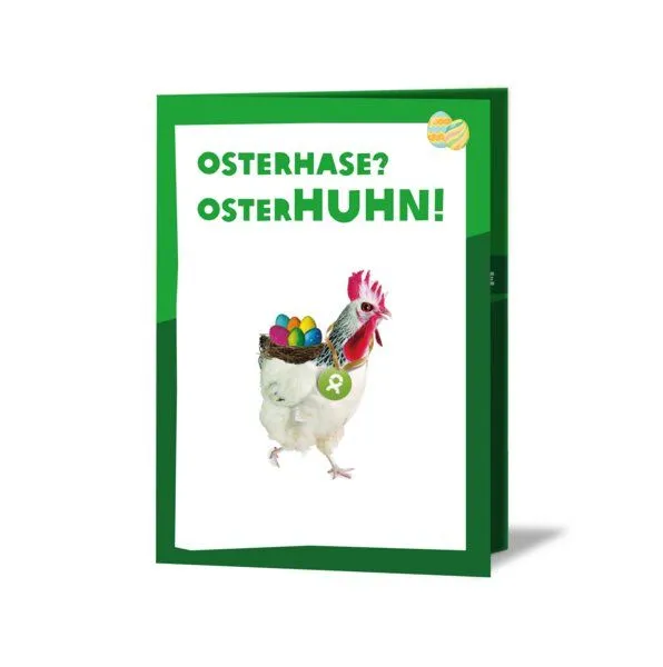 OxfamUnverpackt OxfamUnverpackt Spenden-Geschenk "Huhn" (Osterkarte mit Magnet) – Produktbild 2 von 2